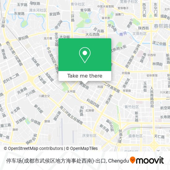 停车场(成都市武侯区地方海事处西南)-出口 map