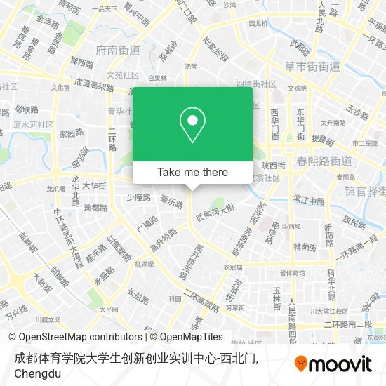 成都体育学院大学生创新创业实训中心-西北门 map