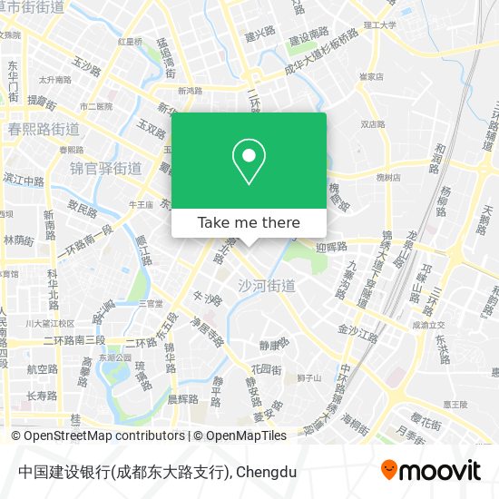中国建设银行(成都东大路支行) map