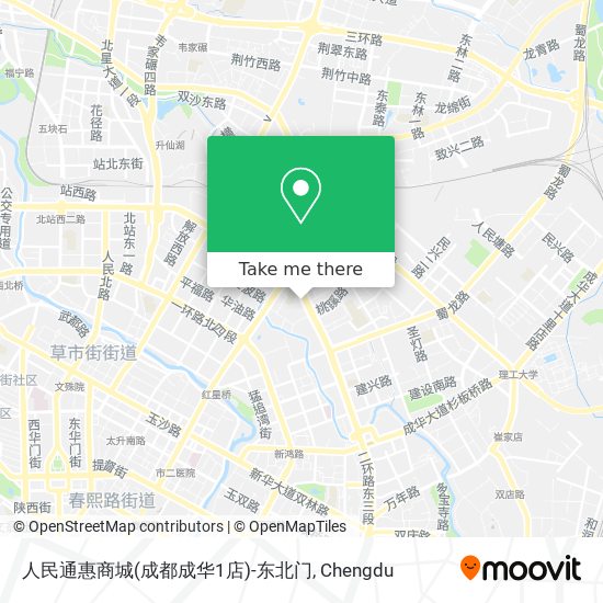 人民通惠商城(成都成华1店)-东北门 map