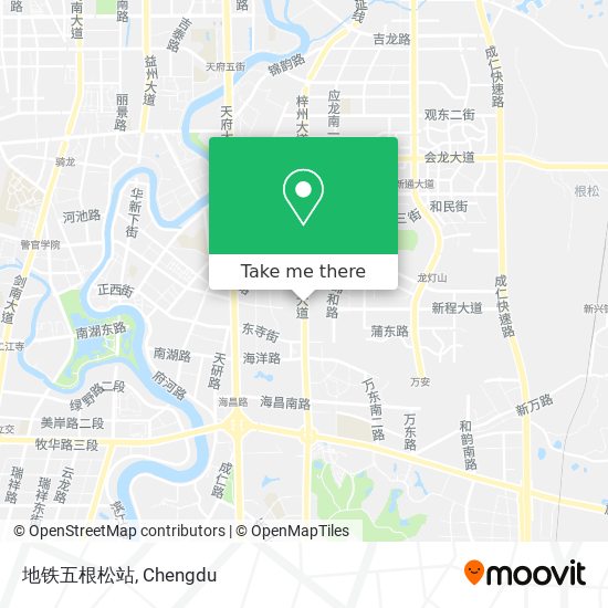 地铁五根松站 map