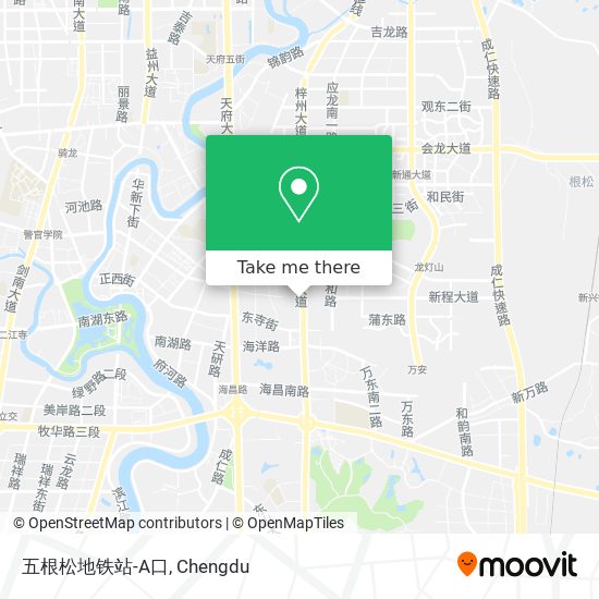 五根松地铁站-A口 map
