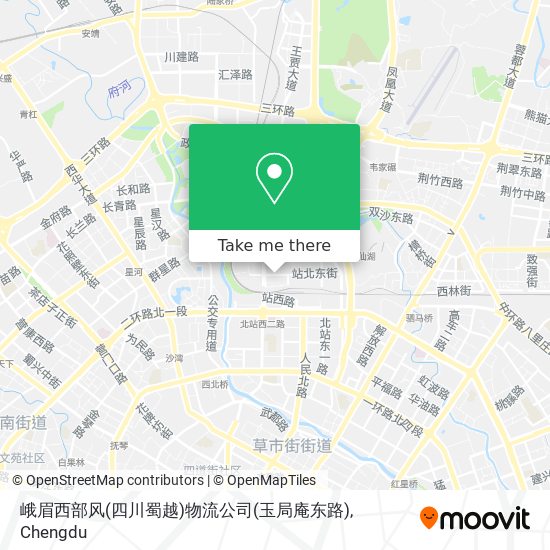 峨眉西部风(四川蜀越)物流公司(玉局庵东路) map