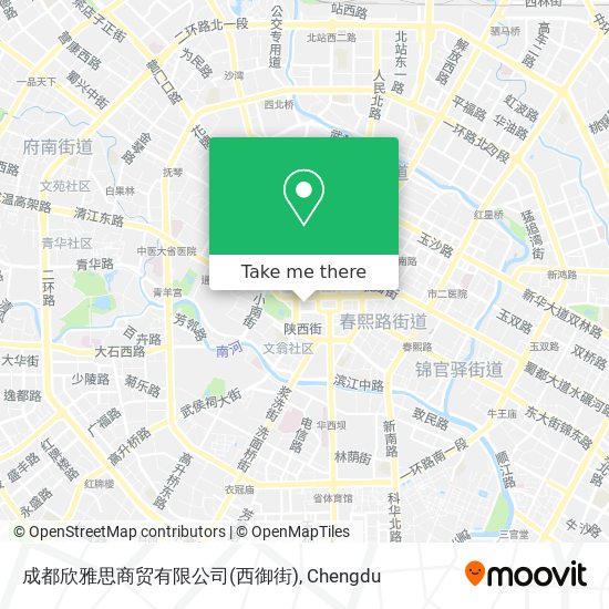 成都欣雅思商贸有限公司(西御街) map