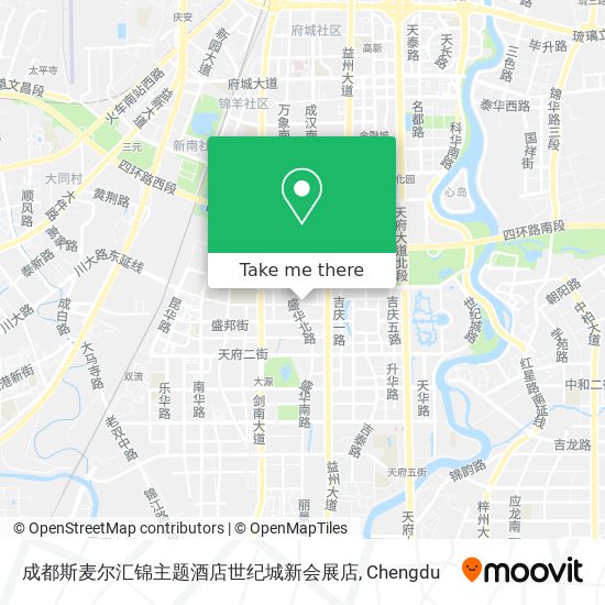 成都斯麦尔汇锦主题酒店世纪城新会展店 map