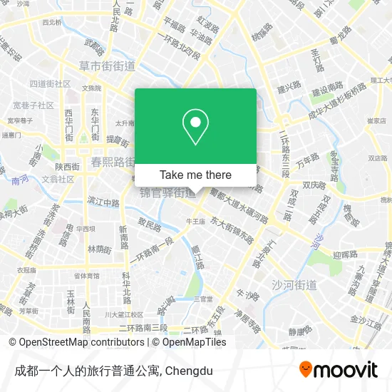 成都一个人的旅行普通公寓 map