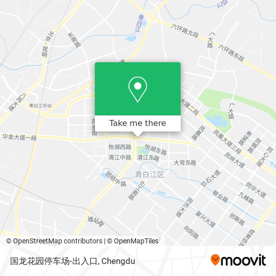 国龙花园停车场-出入口 map
