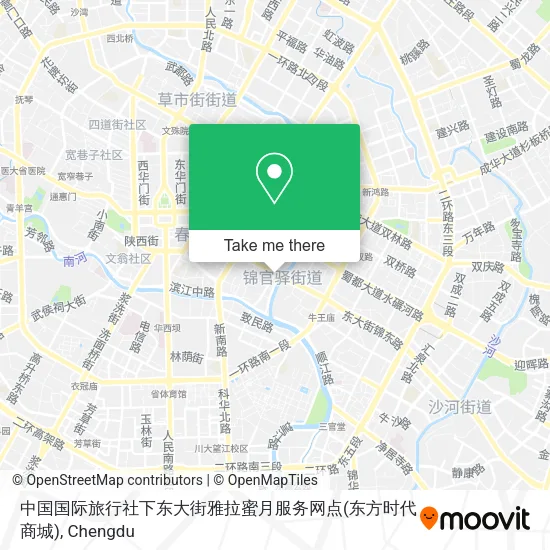 中国国际旅行社下东大街雅拉蜜月服务网点(东方时代商城) map