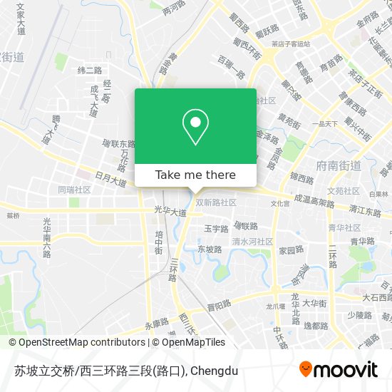 苏坡立交桥/西三环路三段(路口) map