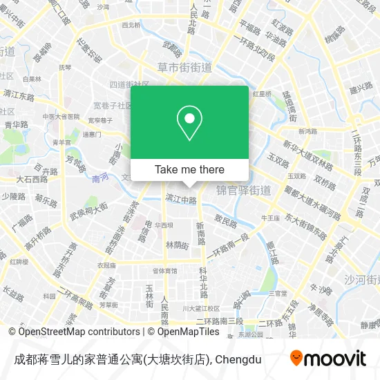 成都蒋雪儿的家普通公寓(大塘坎街店) map