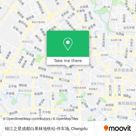 锦江之星成都白果林地铁站-停车场 map