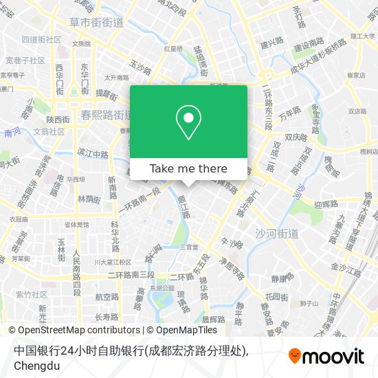 中国银行24小时自助银行(成都宏济路分理处) map