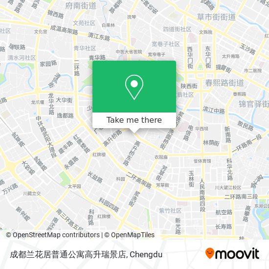成都兰花居普通公寓高升瑞景店 map