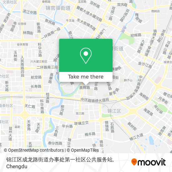 锦江区成龙路街道办事处第一社区公共服务站 map