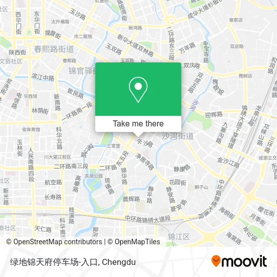 绿地锦天府停车场-入口 map