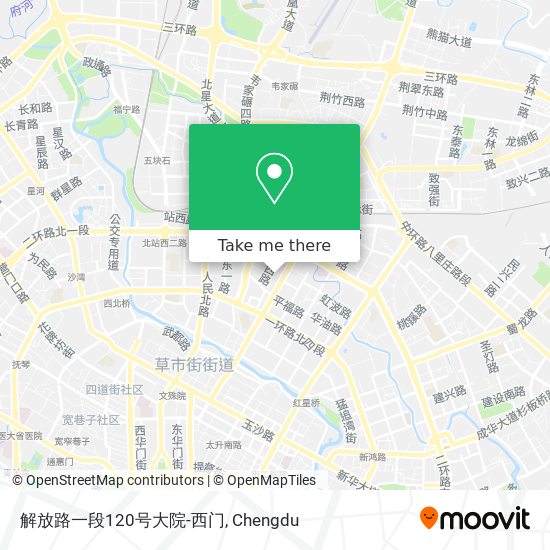 解放路一段120号大院-西门 map