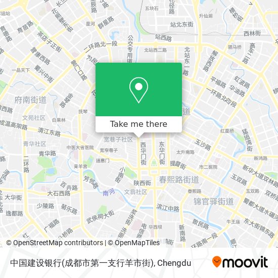 中国建设银行(成都市第一支行羊市街) map