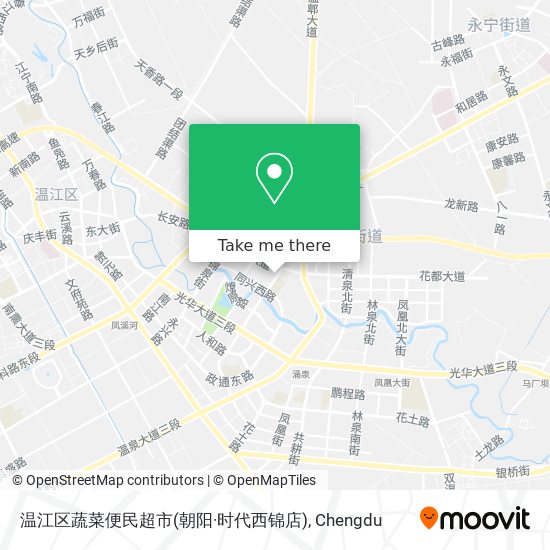 温江区蔬菜便民超市(朝阳·时代西锦店) map