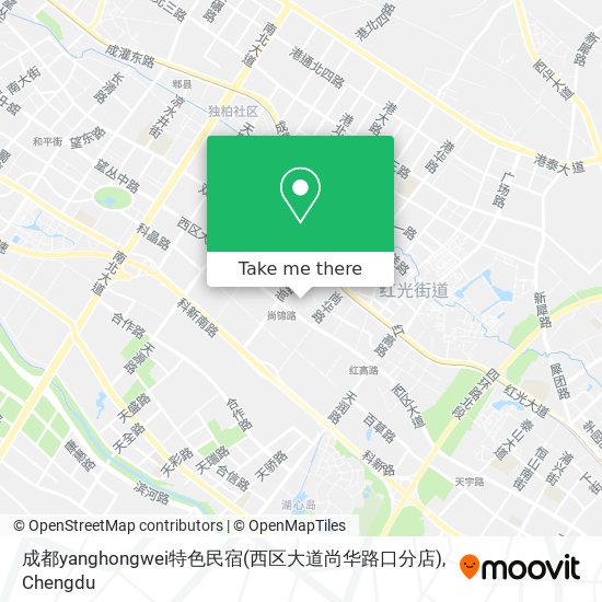 成都yanghongwei特色民宿(西区大道尚华路口分店) map