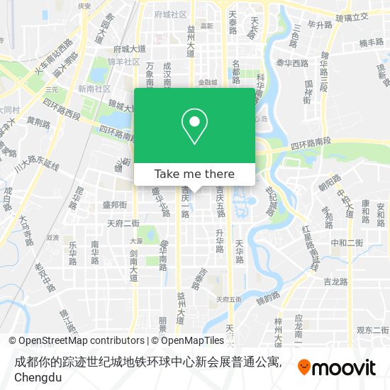 成都你的踪迹世纪城地铁环球中心新会展普通公寓 map