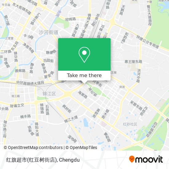红旗超市(红豆树街店) map