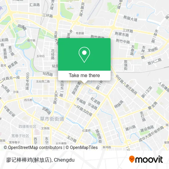 廖记棒棒鸡(解放店) map