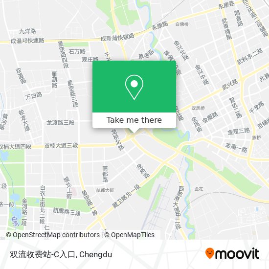 双流收费站-C入口 map