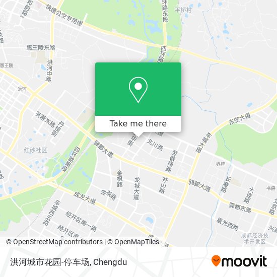 洪河城市花园-停车场 map