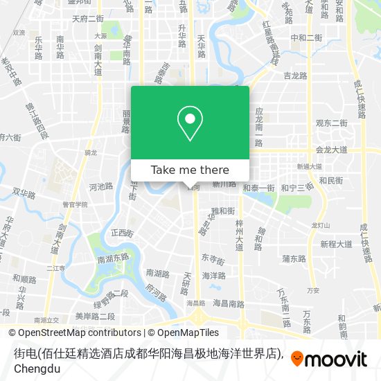 街电(佰仕廷精选酒店成都华阳海昌极地海洋世界店) map