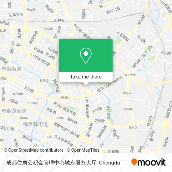 成都住房公积金管理中心城东服务大厅 map
