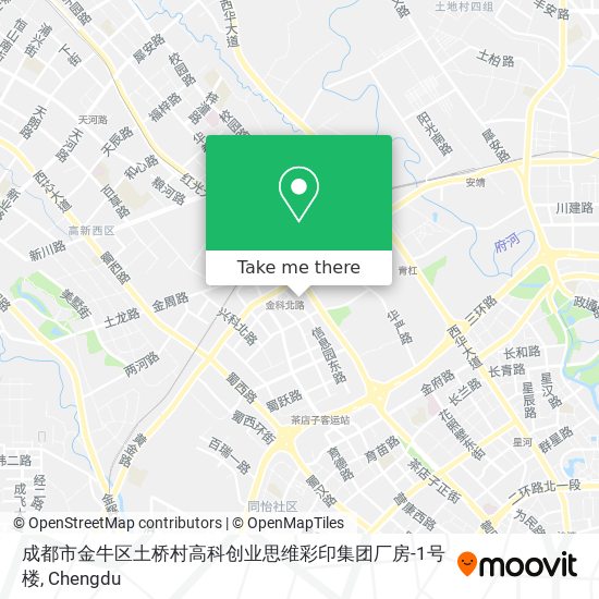 成都市金牛区土桥村高科创业思维彩印集团厂房-1号楼 map