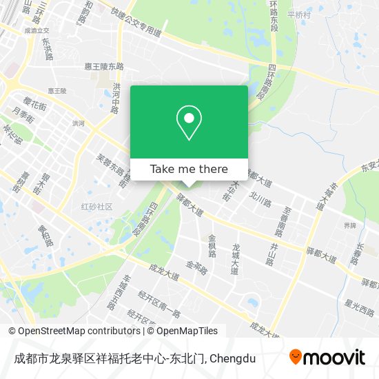 成都市龙泉驿区祥福托老中心-东北门 map