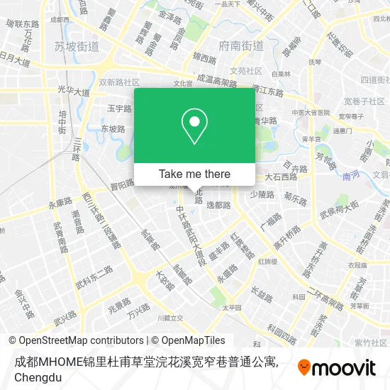 成都MHOME锦里杜甫草堂浣花溪宽窄巷普通公寓 map