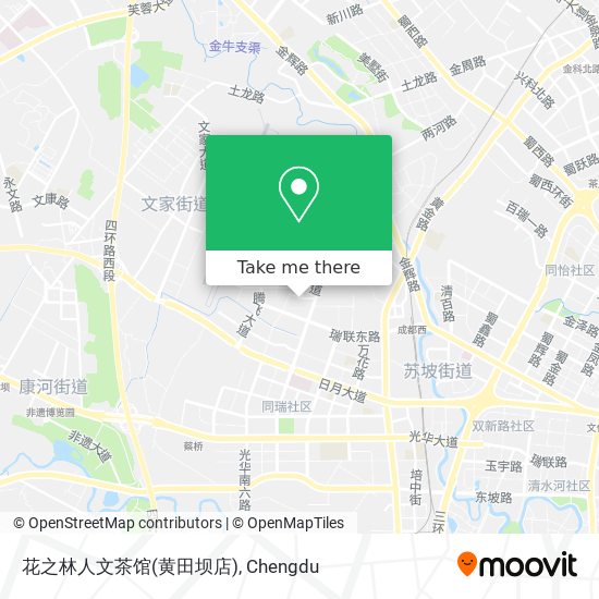 花之林人文茶馆(黄田坝店) map