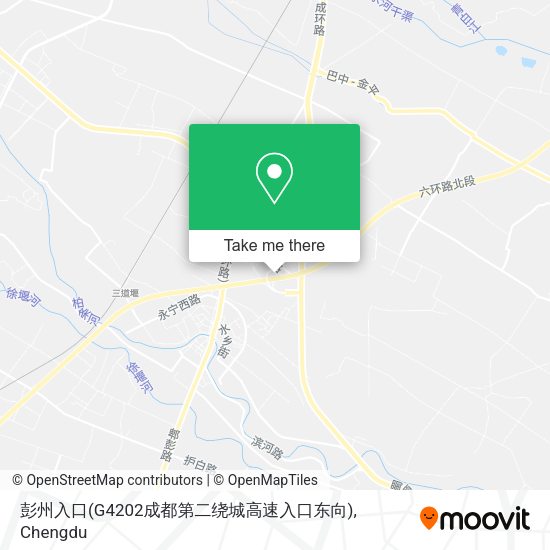 彭州入口(G4202成都第二绕城高速入口东向) map
