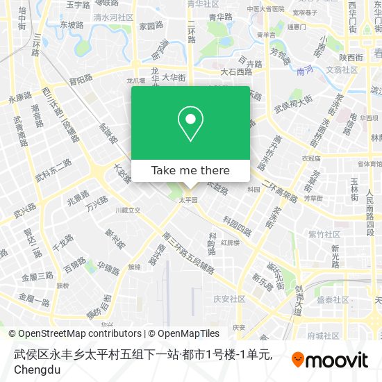 武侯区永丰乡太平村五组下一站·都市1号楼-1单元 map