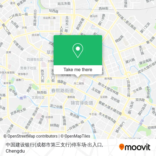 中国建设银行(成都市第三支行)停车场-出入口 map