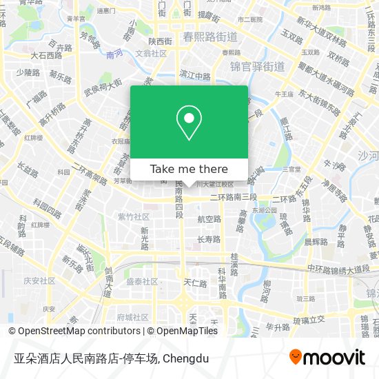 亚朵酒店人民南路店-停车场 map