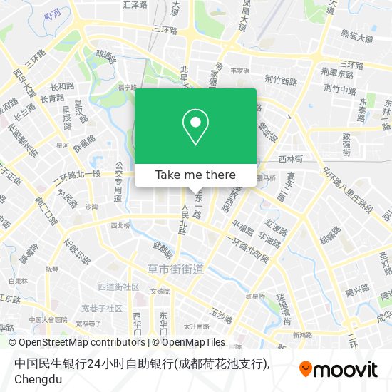 中国民生银行24小时自助银行(成都荷花池支行) map