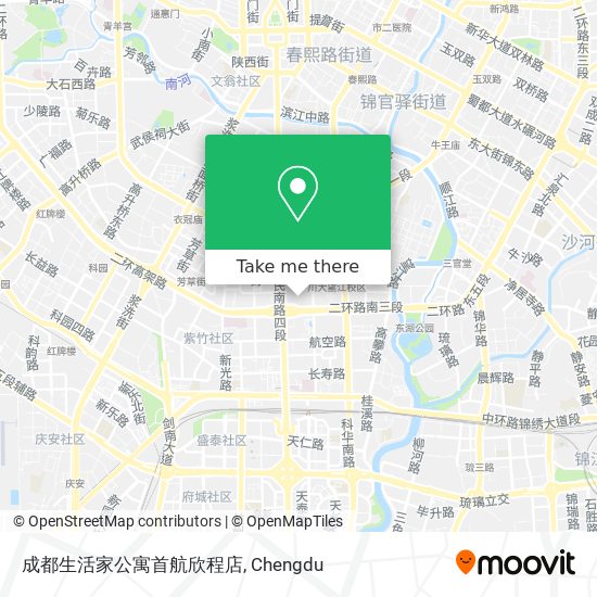 成都生活家公寓首航欣程店 map