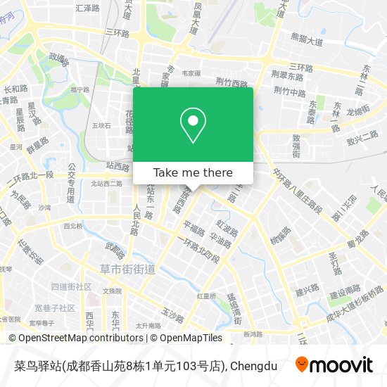 菜鸟驿站(成都香山苑8栋1单元103号店) map