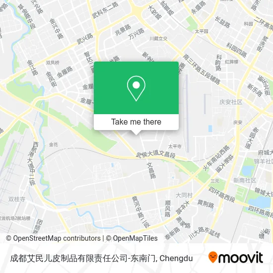 成都艾民儿皮制品有限责任公司-东南门 map