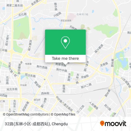 32路(东林小区-成都西站) map