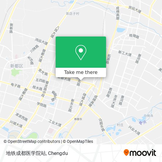 地铁成都医学院站 map