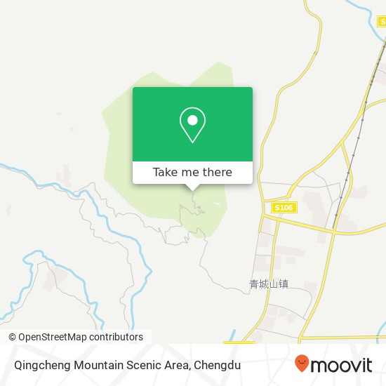Qingcheng Mountain Scenic Area map