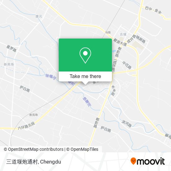 三道堰炮通村 map