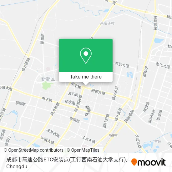 成都市高速公路ETC安装点(工行西南石油大学支行) map