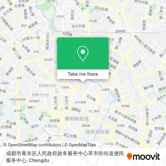 成都市青羊区人民政府政务服务中心草市街街道便民服务中心 map