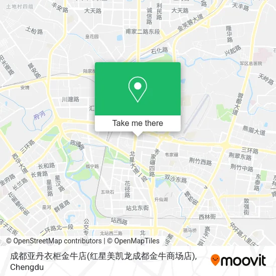 成都亚丹衣柜金牛店(红星美凯龙成都金牛商场店) map