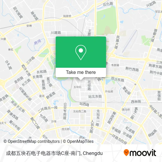 成都五块石电子电器市场C座-南门 map